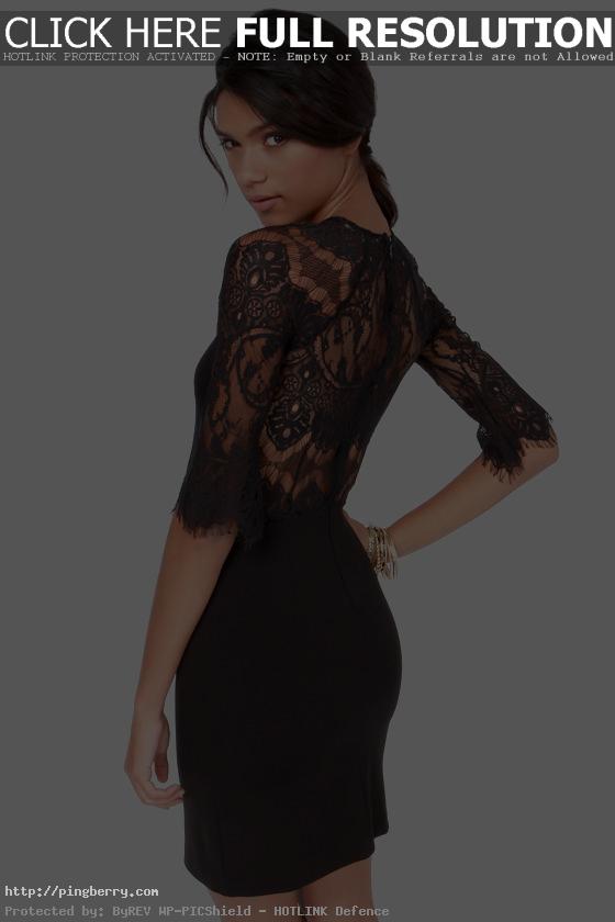 Contemporary Black Lace Dress