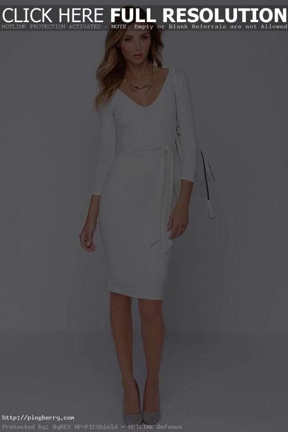 Exclusive Cocktails and Dreams Ivory Midi Dress