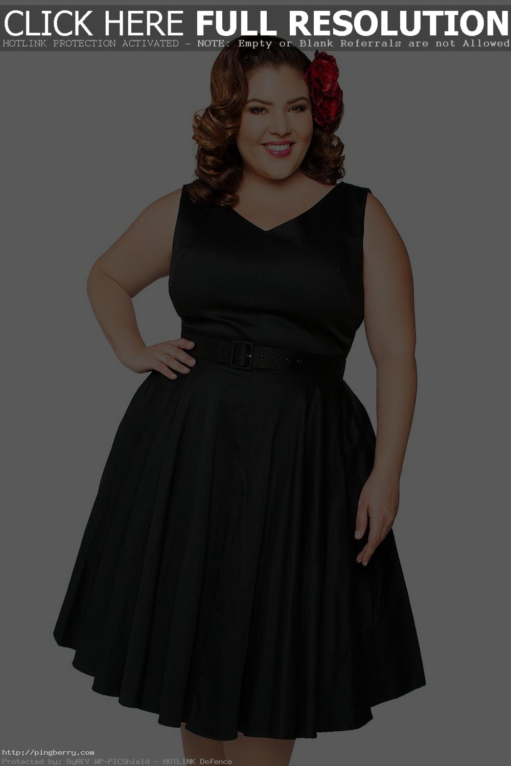 Black Plus Size Evening Dress
